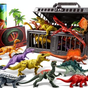 Dinosaur Play Set Joyin PVC Storage Cage for Kids-0