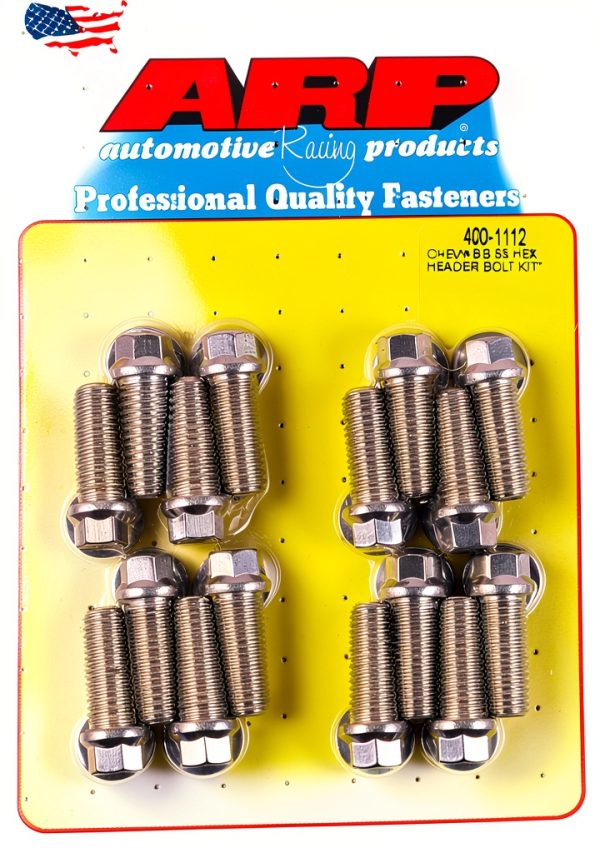 ARP Header Bolt Kit for BBC SS – 4001112 Hex Bolts, Heavy‑Duty Steel-0