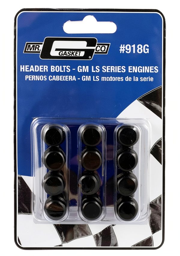 Metric Header Bolt 918G by Mr. Gasket - 12 Pack M8-1.25x25mm Steel-0